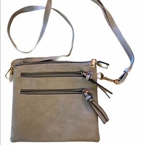Grey Crossbody Organizer Bag/Purse Mini
